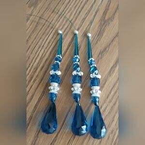 Beaded Suncatchers/ Ornaments (Set Of 3)